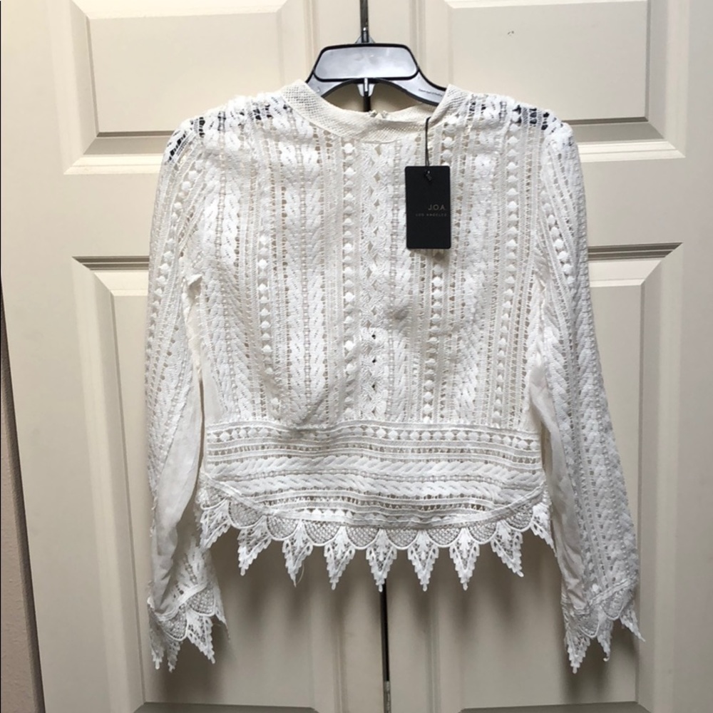 J.O.A. Crocheted Blouse